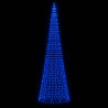 Choinka z lampek, na maszt, 1534 niebieskie LED, 500 cm