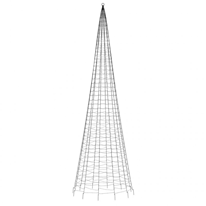 Choinka z lampek, na maszt, 1534 niebieskie LED, 500 cm