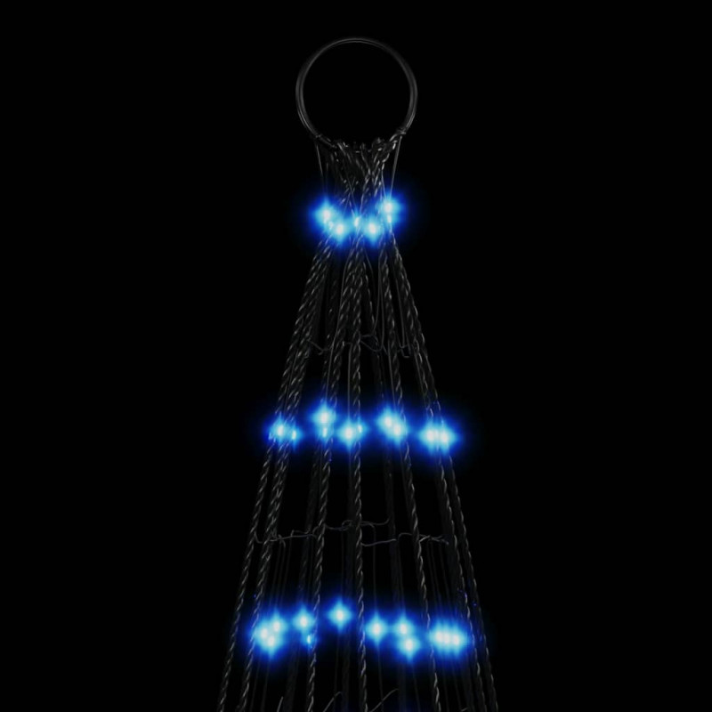 Choinka z lampek, na maszt, 1534 niebieskie LED, 500 cm
