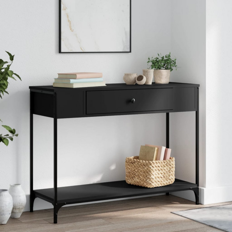 Stolik konsolowy, czarny, 100x34,5x75 cm