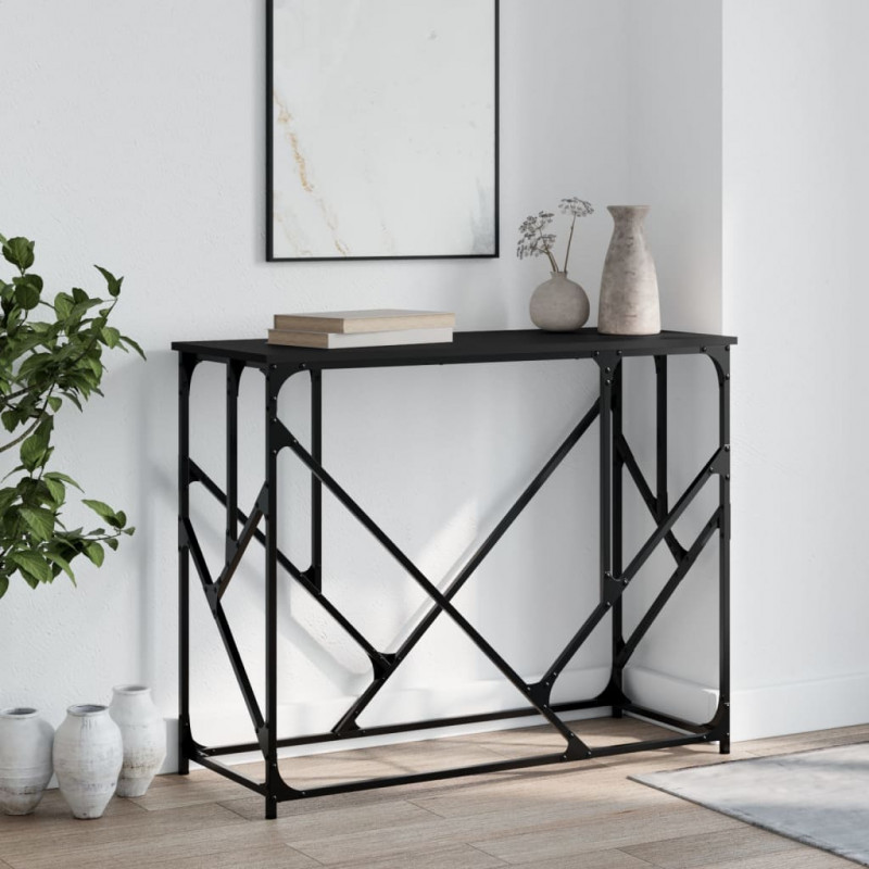 Stolik konsolowy, czarny, 100x40x80 cm, materiał drewnopochodny
