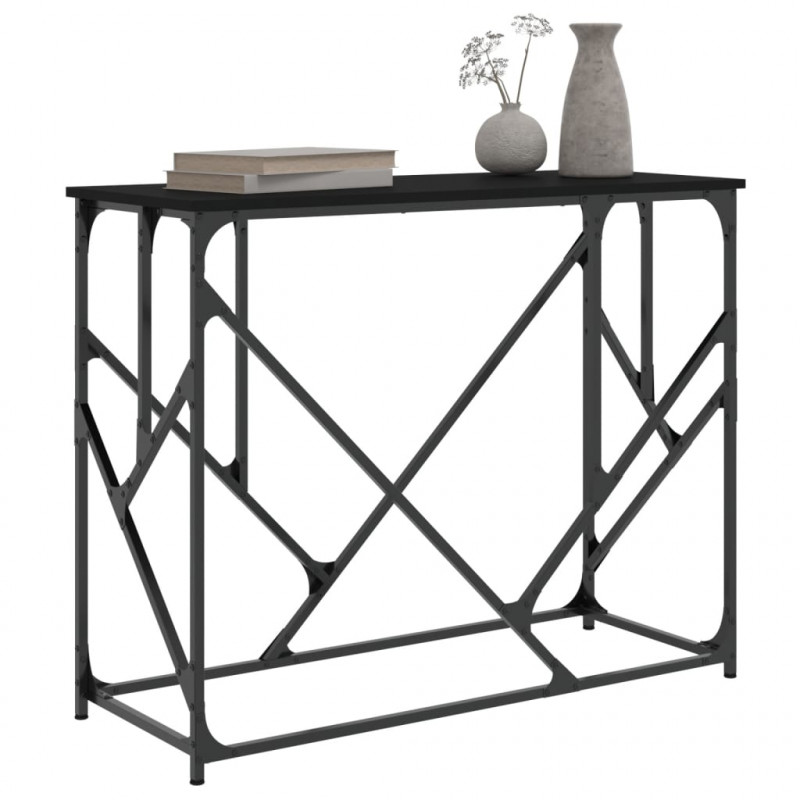 Stolik konsolowy, czarny, 100x40x80 cm, materiał drewnopochodny