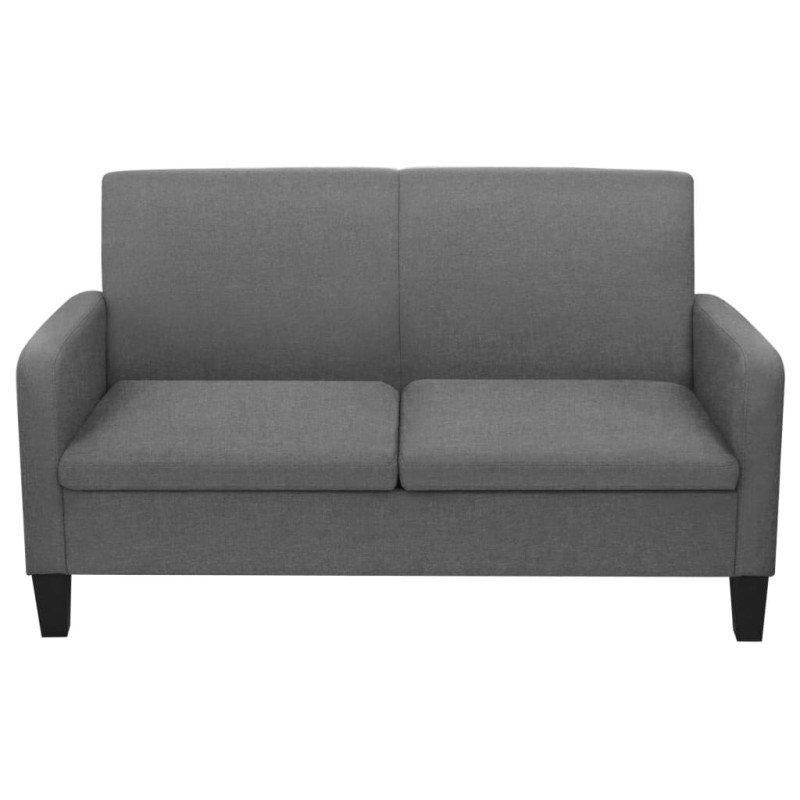 Kanapa 2-osobowa, ciemnoszara, 135x65x76 cm