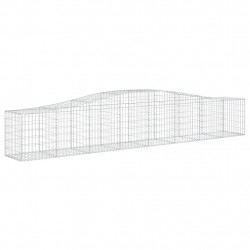 Kosze gabionowe, 3 szt, 400x50x60/80 cm, galwanizowane żelazo