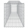 Kosze gabionowe, 3 szt, 400x50x60/80 cm, galwanizowane żelazo