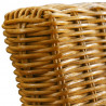 Krzesła stołowe, 4 szt., brązowe, naturalny rattan