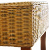 Krzesła stołowe, 4 szt., brązowe, naturalny rattan