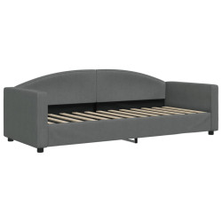 Sofa z funkcją spania, ciemnoszara, 80x200 cm, obita tkaniną