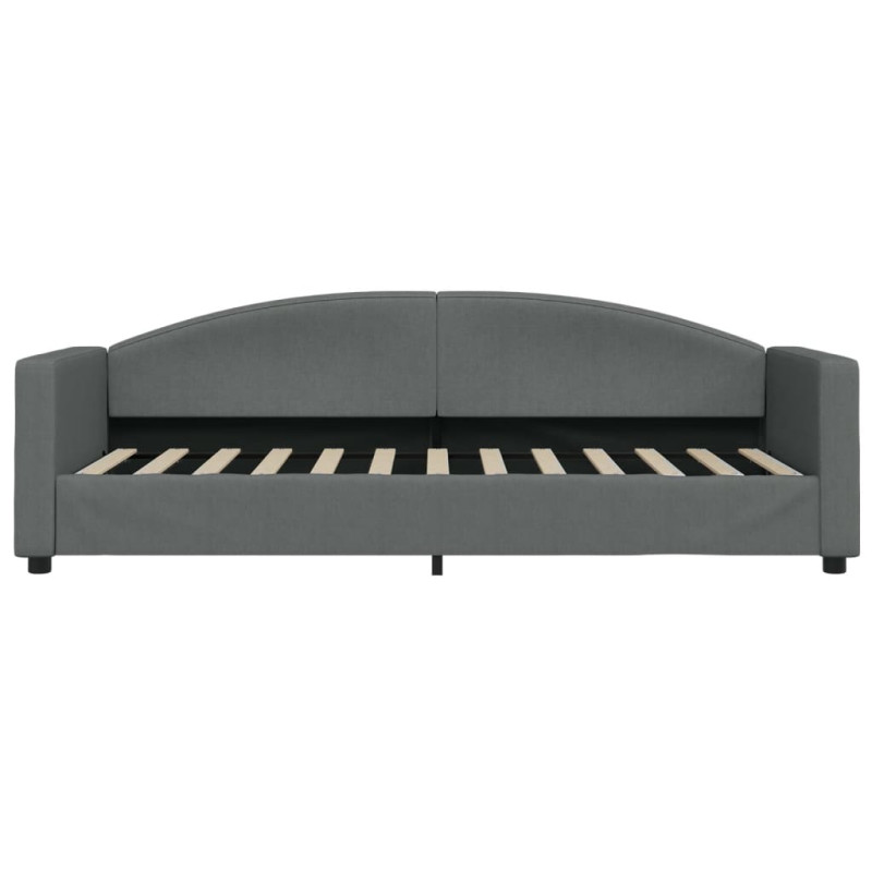 Sofa z funkcją spania, ciemnoszara, 80x200 cm, obita tkaniną