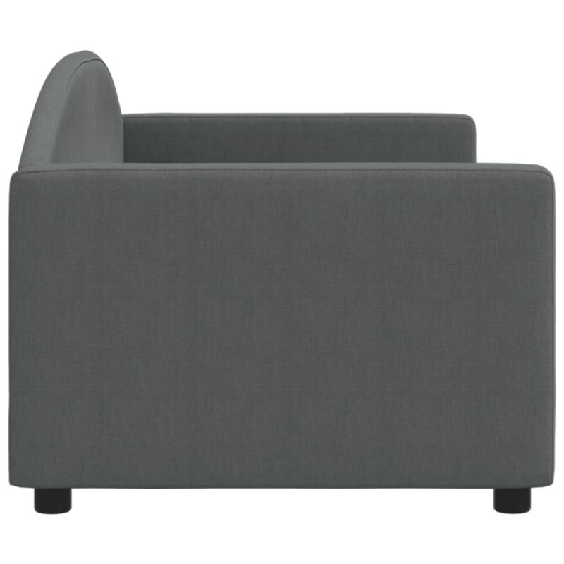 Sofa z funkcją spania, ciemnoszara, 80x200 cm, obita tkaniną