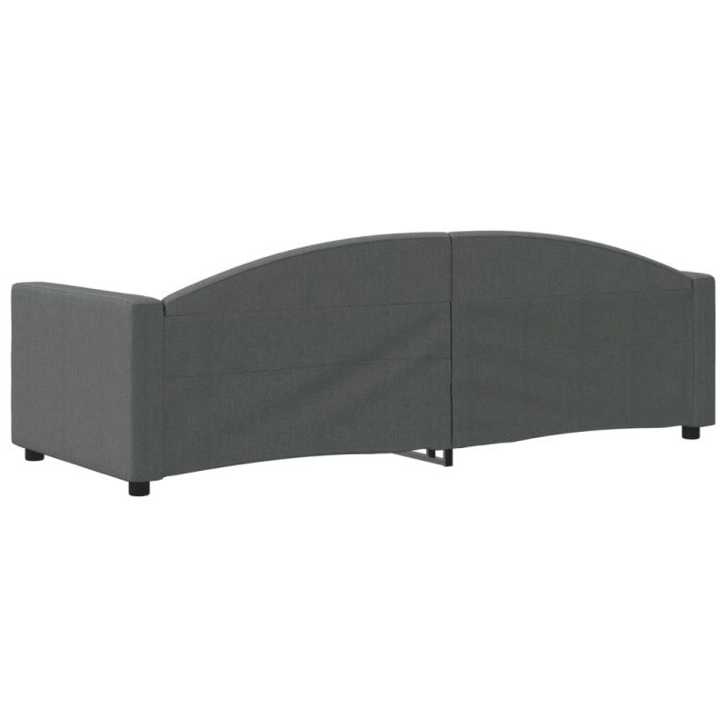 Sofa z funkcją spania, ciemnoszara, 80x200 cm, obita tkaniną