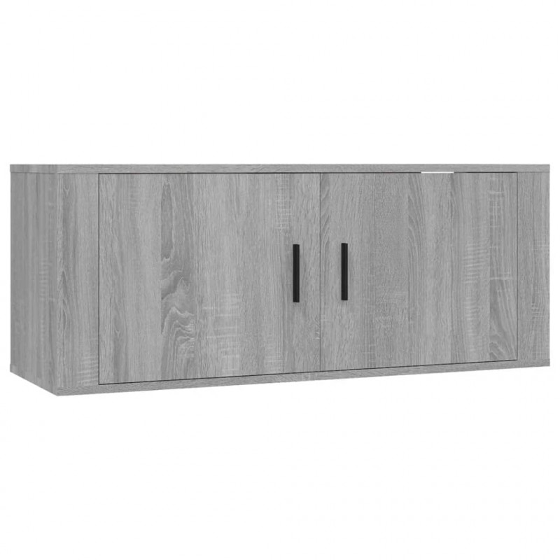 Wiszące szafki TV, 2 szt., szary dąb sonoma, 100x34,5x40 cm