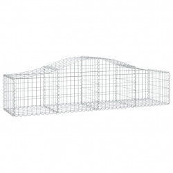 Kosze gabionowe, 3 szt, 200x50x40/60 cm, galwanizowane żelazo