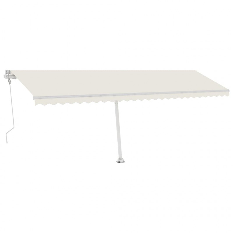 Automatycznie zwijana markiza, LED i czujnik wiatru, 600x350 cm