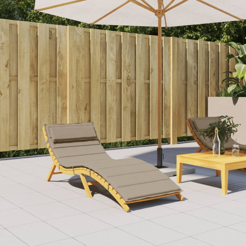 Poduszka na leżak, kolor taupe, 180x60x3 cm, tkanina Oxford