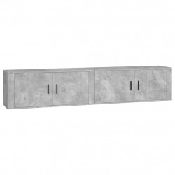 Wiszące szafki TV, 2 szt., szarość betonu, 100x34,5x40 cm