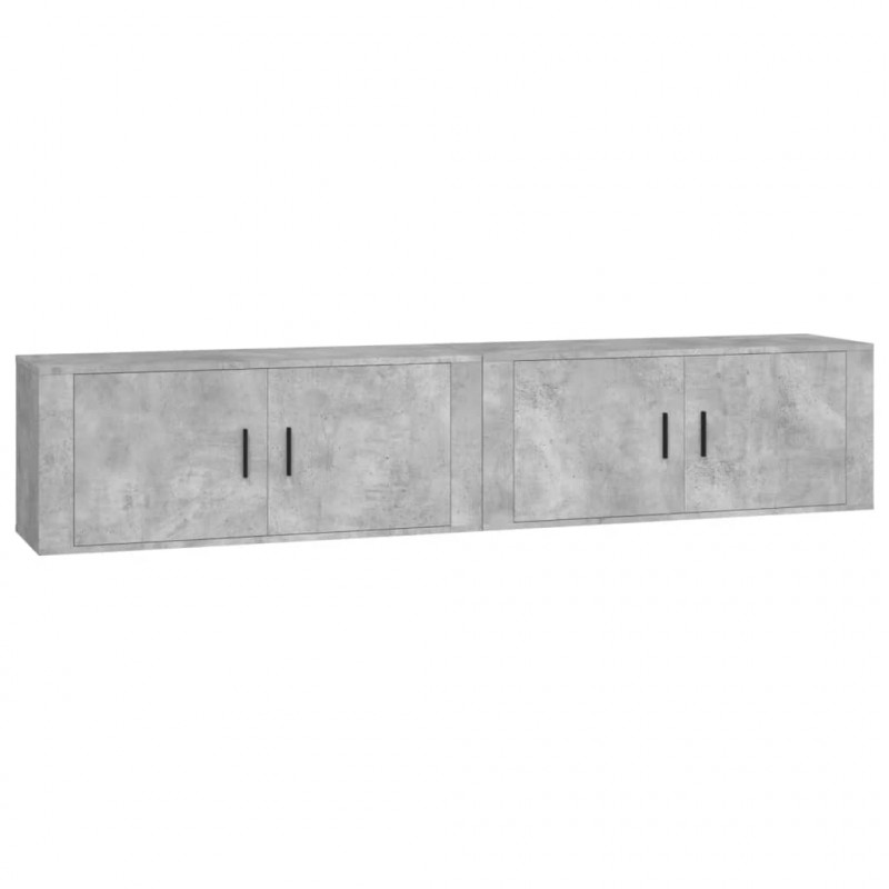 Wiszące szafki TV, 2 szt., szarość betonu, 100x34,5x40 cm