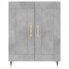 Witrynka, szarość betonu 69,5x34x180 cm materiał drewnopochodny