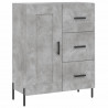 Witrynka, szarość betonu 69,5x34x180 cm materiał drewnopochodny