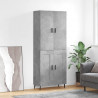 Witrynka, szarość betonu 69,5x34x180 cm materiał drewnopochodny