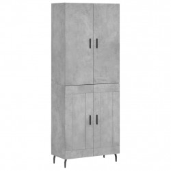 Witrynka, szarość betonu 69,5x34x180 cm materiał drewnopochodny