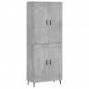 Witrynka, szarość betonu 69,5x34x180 cm materiał drewnopochodny