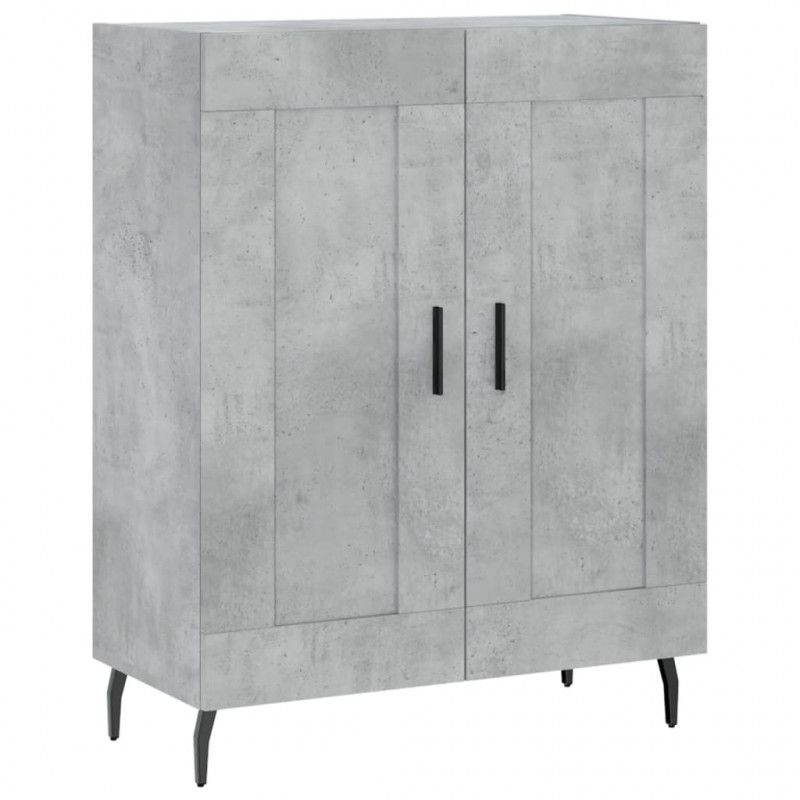 Witrynka, szarość betonu 69,5x34x180 cm materiał drewnopochodny