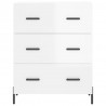 Witrynka biała połysk 69,5x34x180 cm materiał drewnopochodny