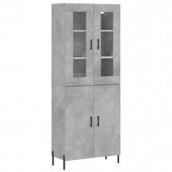 Witrynka, szarość betonu 69,5x34x180 cm materiał drewnopochodny