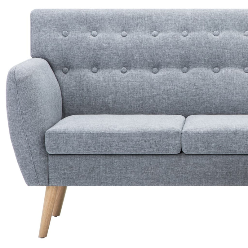 Sofa z leżanką, obita tkaniną, 171,5x138x81,5 cm, jasnoszara