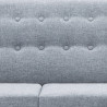 Sofa z leżanką, obita tkaniną, 171,5x138x81,5 cm, jasnoszara