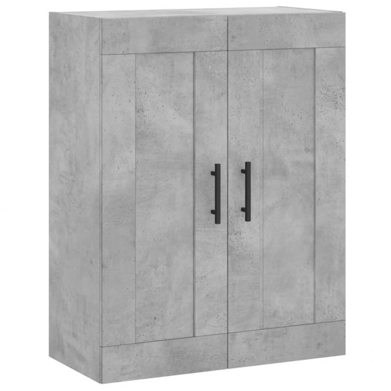 Witrynka, szarość betonu 69,5x34x180 cm materiał drewnopochodny