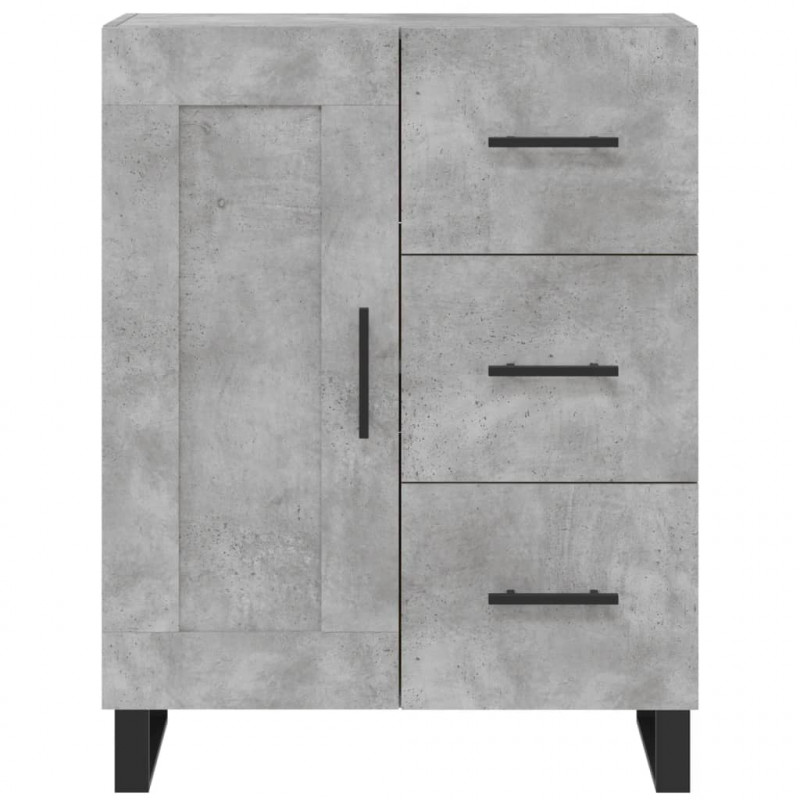 Witrynka, szarość betonu 69,5x34x180 cm materiał drewnopochodny