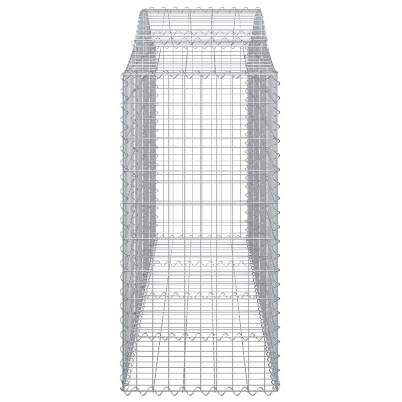 Kosze gabionowe, 4 szt, 200x50x120/140 cm, galwanizowane żelazo