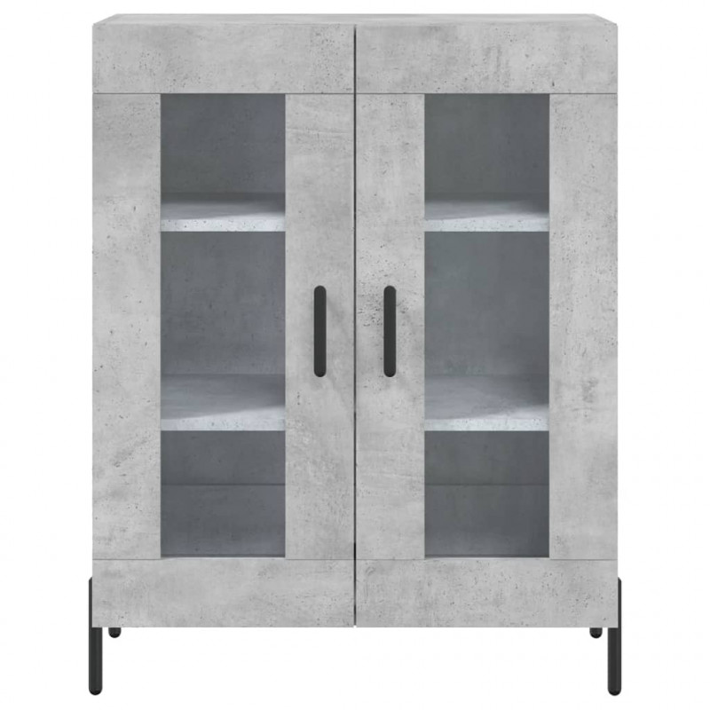 Witrynka, szarość betonu 69,5x34x180 cm materiał drewnopochodny
