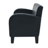 Sofa 2-osobowa, sztuczna skóra, czarna