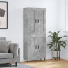 Witrynka, szarość betonu 69,5x34x180 cm materiał drewnopochodny
