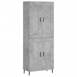 Witrynka, szarość betonu 69,5x34x180 cm materiał drewnopochodny