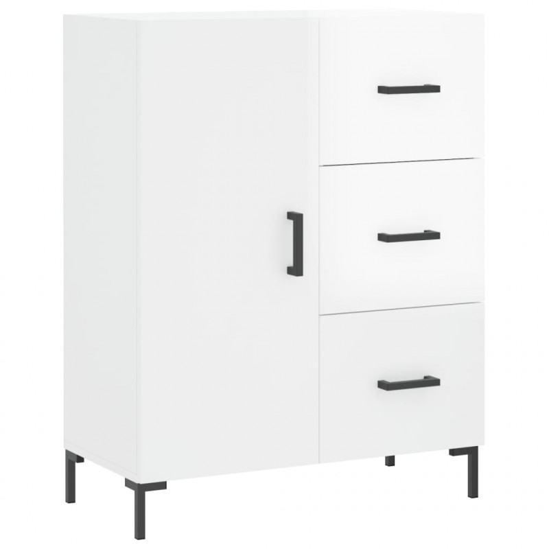 Witrynka biała połysk 69,5x34x180 cm materiał drewnopochodny