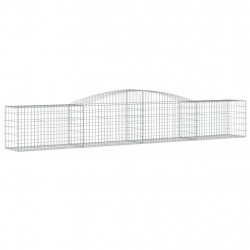 Kosze gabionowe, 2 szt, 400x50x60/80 cm, galwanizowane żelazo