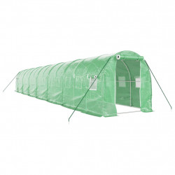 Szklarnia ze stalową ramą, zielona, 28 m², 14x2x2 m