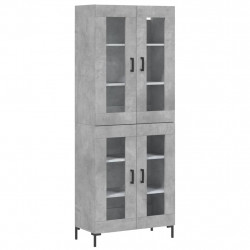 Witrynka, szarość betonu 69,5x34x180 cm materiał drewnopochodny