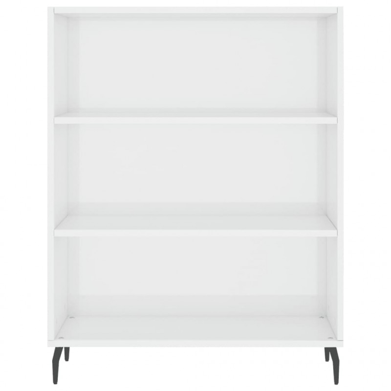 Witrynka biała połysk 69,5x34x180 cm materiał drewnopochodny