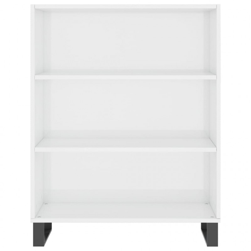 Witrynka biała połysk 69,5x34x180 cm materiał drewnopochodny