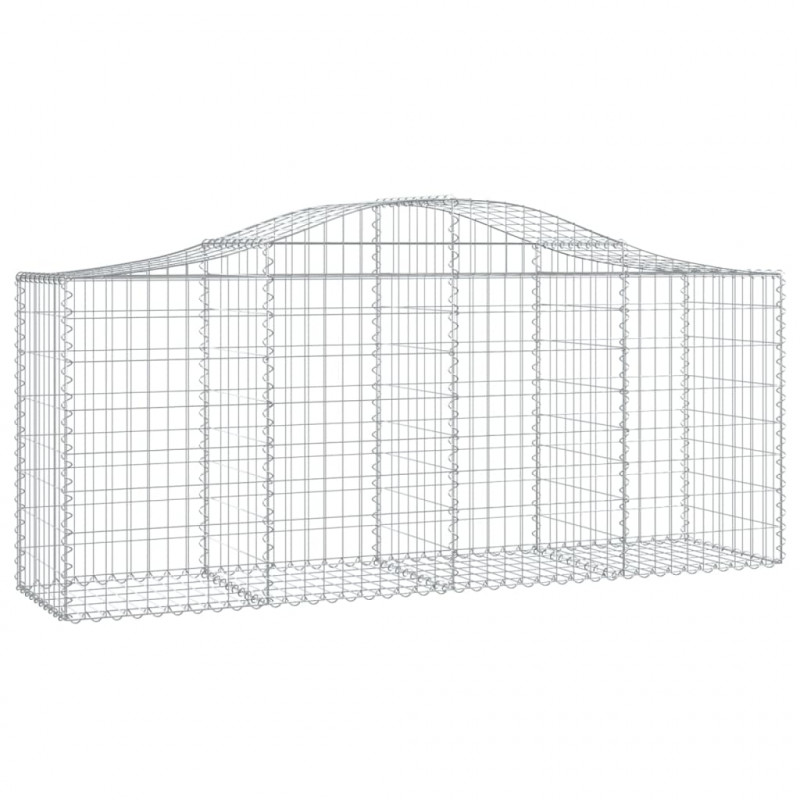 Kosze gabionowe, 11 szt, 200x50x80/100 cm, galwanizowane żelazo