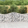 Kosze gabionowe, 8 szt, 200x30x80/100 cm, galwanizowane żelazo