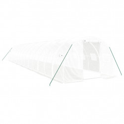 Szklarnia ze stalową ramą, biała, 42 m², 14x3x2 m