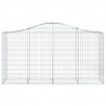 Kosze gabionowe, 11 szt, 200x50x100/120cm, galwanizowane żelazo
