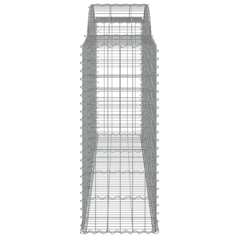 Kosze gabionowe, 2 szt, 300x50x120/140 cm, galwanizowane żelazo