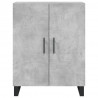 Witrynka, szarość betonu 69,5x34x180 cm materiał drewnopochodny